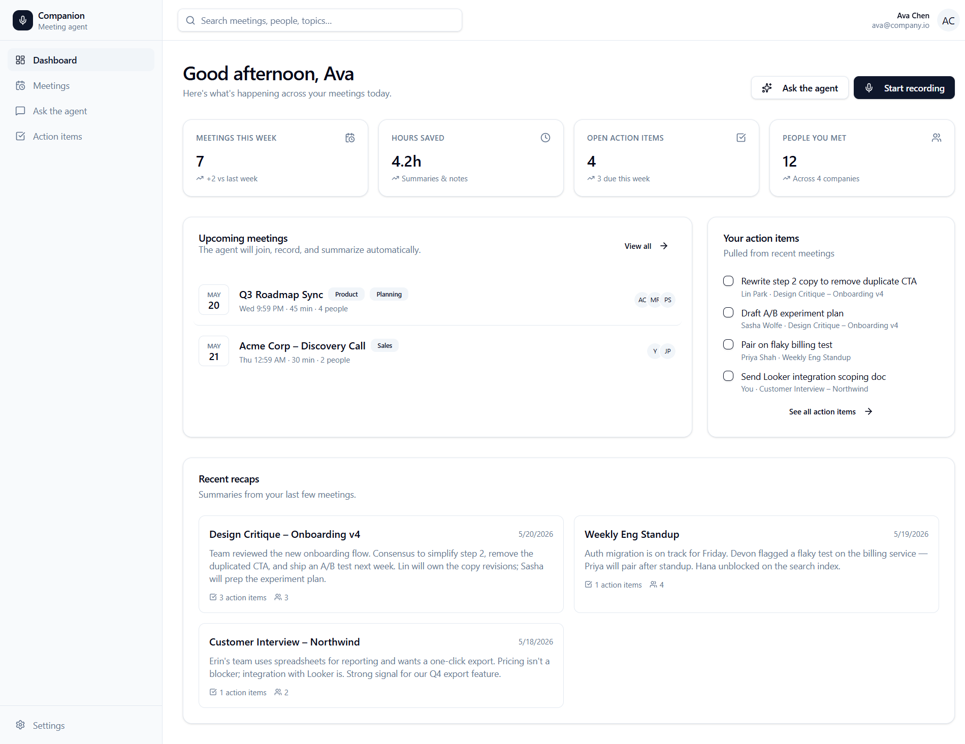Agent M Web Dashboard Command Center